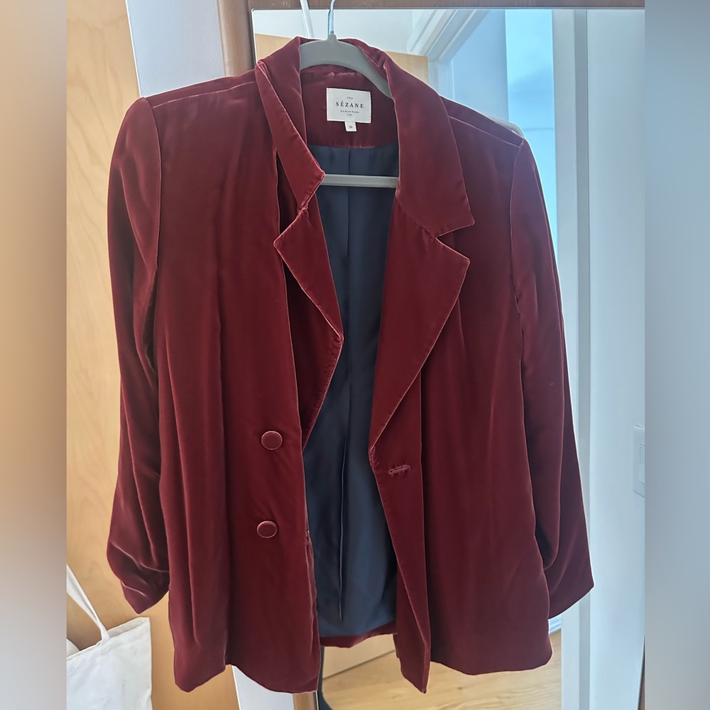 Sezane terracotta Aliota Jacket